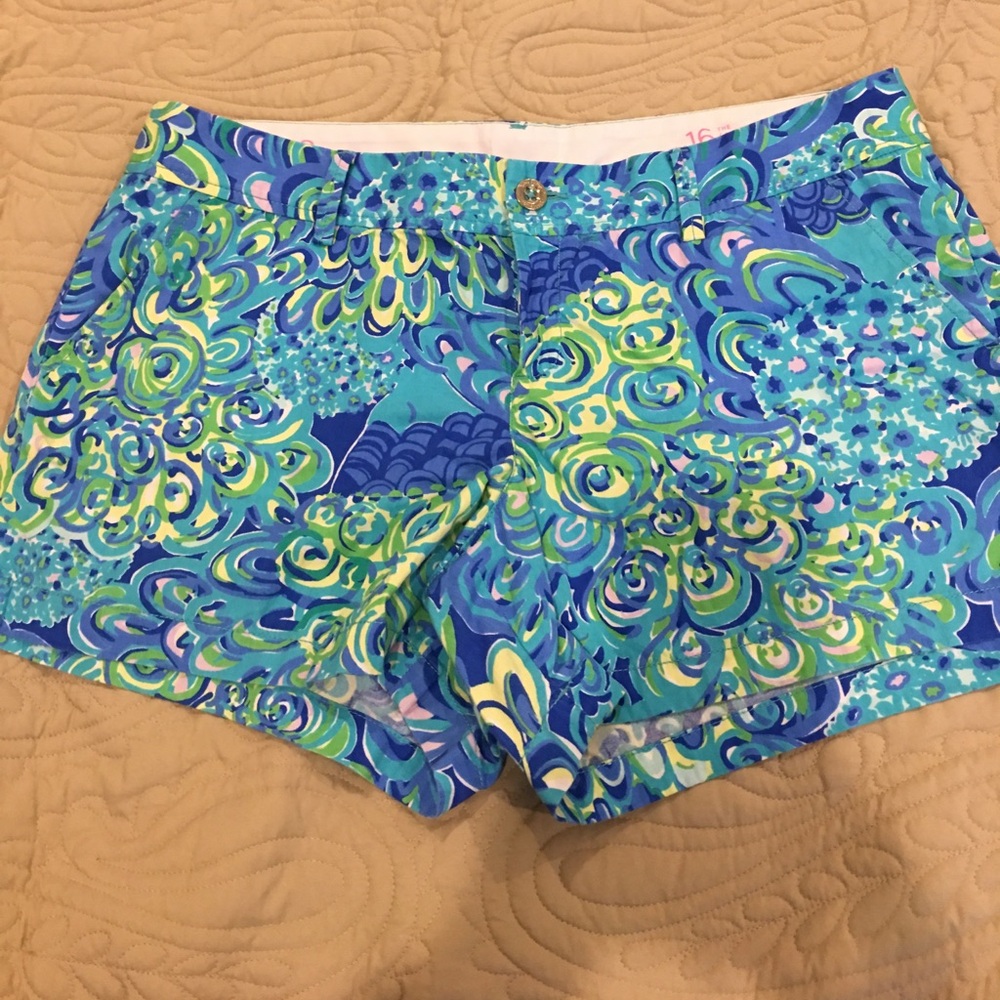 Lilly Pulitzer Blue Green Printed Women’s Shorts